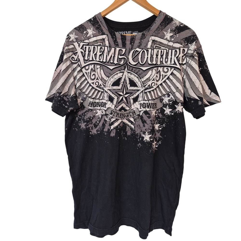 Xtreme Couture Mens Graphic T-Shirt Black MMA Size Large